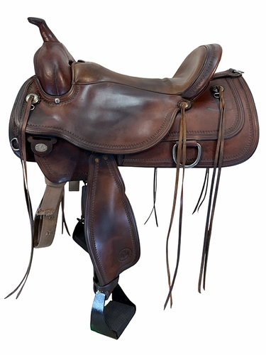 17 Inch Used Circle Y Topeka Trail Saddle Wide Flex2 Tree 1651