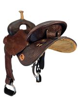 17 Inch Used Circle Y Ultimate Cash Barrel Saddle MT79