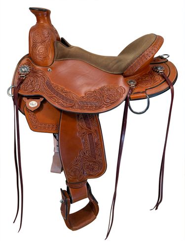 HOLD 2026/04/29e  17 Inch Used Circle Y Walnut Grove Trail Saddle Wide Flex Tree 1157