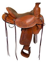 HOLD 2026/04/29e  17 Inch Used Circle Y Walnut Grove Trail Saddle Wide Flex Tree 1157