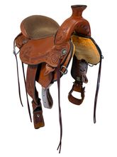 HOLD 2026/04/29e  17 Inch Used Circle Y Walnut Grove Trail Saddle Wide Flex Tree 1157