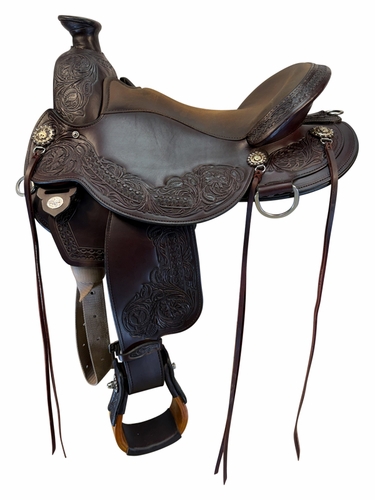 17 Inch Used Circle Y Walnut Grove Trail Saddle Wide Flex2 Tree 1157