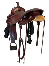 17 Inch Used Circle Y Will Rogers Classic Round Skirt Trail Saddle 5515