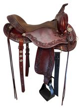17 Inch Used Circle Y Will Rogers Classic Round Skirt Trail Saddle 5515