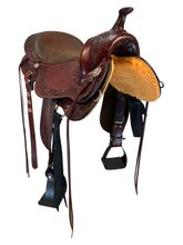 17 Inch Used Circle Y Will Rogers Classic Round Skirt Trail Saddle 5515