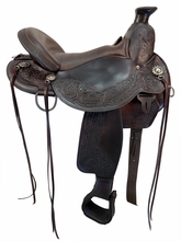 17 Inch Used Cirlce Y Walnut Grove Trail Saddle Wide Flex Tree 1157