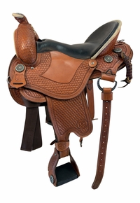 17 Inch Used Crest Ridge Saddlery Trail Saddle Extra Wide Tree