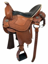 17 Inch Used Crest Ridge Saddlery Trail Saddle Extra Wide Tree