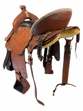 17 Inch Used Crest Ridge Saddlery Trail Saddle Extra Wide Tree