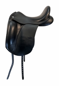 17 Inch Used Custom Saddlery Dressage Saddle 31124