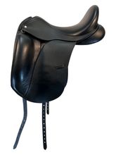 17 Inch Used Custom Saddlery Dressage Saddle 31124
