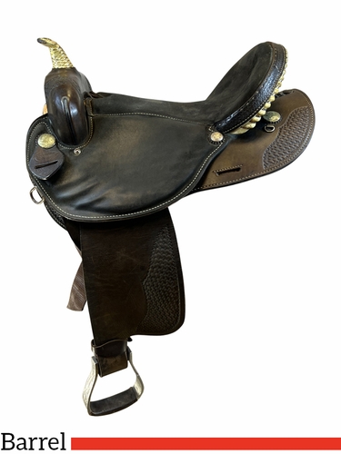 17 Inch Used Dakota Barrel Saddle 305