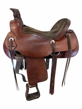 17 Inch Used Dakota Roping Saddle Wide Tree 208