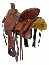 17 Inch Used Dakota Roping Saddle Wide Tree 208
