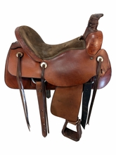 17 Inch Used Dakota Roping Saddle Wide Tree 208