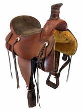 17 Inch Used Dakota Roping Saddle Wide Tree 208