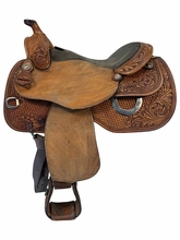 17 Inch Used Dale Chavez Reining Saddle Wide Tree
