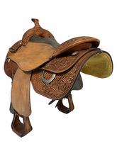 17 Inch Used Dale Chavez Reining Saddle Wide Tree