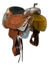 SOLD LAYAWAY 2026/04/02   17 Inch Used Dale Chavez Show Saddle Wide Tree