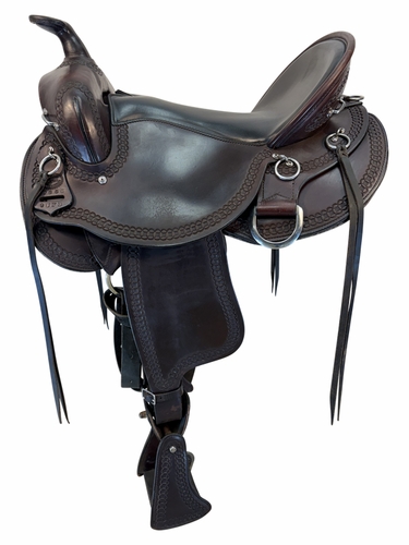 17 Inch Used Dixieland Trail Saddle Wide Flex Tree 10856