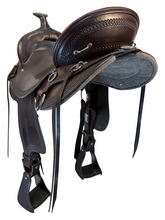 17 Inch Used Dixieland Trail Saddle Wide Flex Tree 10856