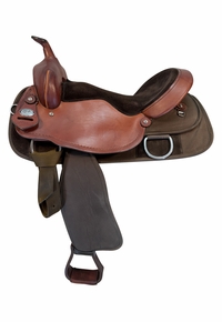17 Inch Used Fabtron Draft Cordura Trail Saddle X Wide Tree 7184