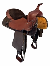 17 Inch Used Fabtron Draft Cordura Trail Saddle X Wide Tree 7184