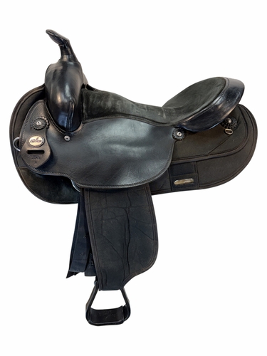 17 Inch Used Fabtron Gaited Cordura Trail Saddle Wide Tree 7143