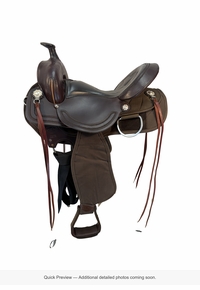 17 Inch Used Fabtron Supreme Easy Rider Cordura Trail Saddle Wide Gaited Tree 7272