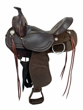 17 Inch Used Fabtron Supreme Easy Rider Cordura Trail Saddle Wide Gaited Tree 7272