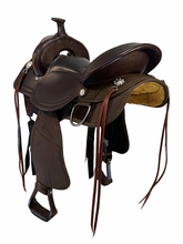 17 Inch Used Fabtron Supreme Easy Rider Cordura Trail Saddle Wide Gaited Tree 7272