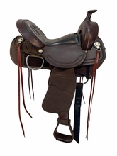 17 Inch Used Fabtron Supreme Easy Rider Cordura Trail Saddle Wide Gaited Tree 7272