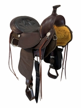 17 Inch Used Fabtron Supreme Easy Rider Cordura Trail Saddle Wide Gaited Tree 7272