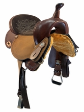 17 Inch Used High Horse By Circle Y Barrel Saddle Wide Tree 6232