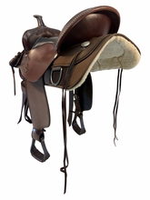 17 Inch Used High Horse By Circle Y Cordura Trail Saddle Wide Tree  5921