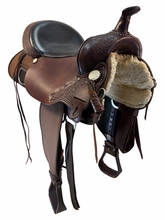 17 Inch Used High Horse By Circle Y Cordura Trail Saddle Wide Tree  5921