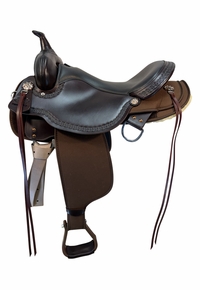 17 Inch Used High Horse by Circle Y Daisetta Trail Saddle 6914 Wide Tree