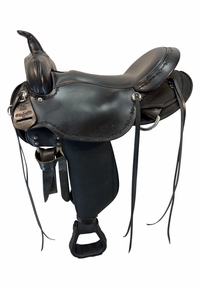 17 Inch Used High Horse By Circle Y Driftwood Cordura Trail Saddle Medium Tree 6921