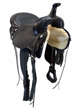 17 Inch Used High Horse By Circle Y Driftwood Cordura Trail Saddle Medium Tree 6921