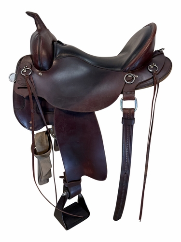 HOLD 260902jd 17 Inch Used High Horse By Circle Y Little River Trail Saddle Wide Tree 6863