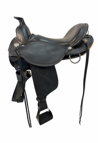 17 Inch Used High Horse By Circle Y Trail Cordura Saddle Medium Tree  5915