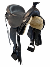 17 Inch Used High Horse By Circle Y Trail Cordura Saddle Medium Tree  5915