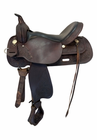 17 Inch Used High Horse Circle Y Mineral Wells Trail Saddle Wide Tree 6812