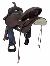 17 Inch Used High Horse Circle Y Mineral Wells Trail Saddle Wide Tree 6812