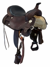 17 Inch Used High Horse Circle Y Mineral Wells Trail Saddle Wide Tree 6812