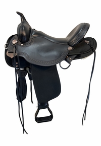 17 Inch Used High Horse Rosebud Cordura Trail Saddle 6918