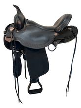 17 Inch Used Circle Y High Horse Rosebud Cordura Trail Saddle 6918 Wide Tree