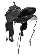 17 Inch Used Circle Y High Horse Rosebud Cordura Trail Saddle 6918 Wide Tree