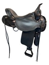 17 Inch Used Circle Y High Horse Rosebud Cordura Trail Saddle 6918 Wide Tree