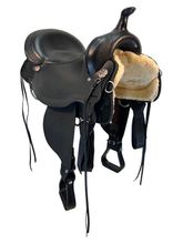 17 Inch Used Circle Y High Horse Rosebud Cordura Trail Saddle 6918 Wide Tree